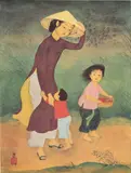 Mai Trung Thu, Woman with Two Children