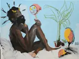 Kudzanai-Violet Hwami, The Egg, 2016, oil and acrylic on canvas