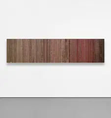 Theaster Gates, Dirty Red, 2016, fire hose and wood, in 5 parts