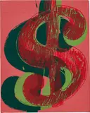 Andy Warhol, Dollar Sign, 1982, acrylic and silkscreen ink on canvas
