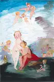 Genieve Figgis, The Visit of Venus to Vulcan, 2018, acrylic on canvas