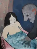 Sanya Kantarovsky, Temperature, 2016, oil and watercolour on canvas