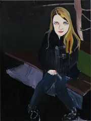 Chantal Joffe, Moll in the Park, 2010, oil on board