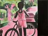 Madelynn Green, Biking, 2018, acrylic on canvas