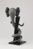 Kaws, BORN TO BEND, 2013, painted bronze, painted steel base