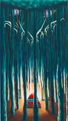 Eliot Greenwald, Night Car (Tall Tree), 2020, acrylic on canvas