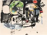 Eddie Martinez, EMHK WOP 8, 2019, acrylic, watercolour, spray paint and marker on paper