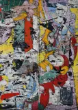 Angel Otero, Drifter’s Escape, 2015, oil paint skins collaged on resin coated canvas