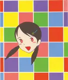 Mr., Grid Girl, 2001, acrylic on canvas