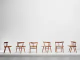 George Nakashima, Set of six 'Grass-Seated' chairs
