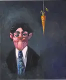 The Executive by George Condo, 2003, oil on canvas, sold Jun 2021