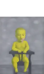 Yellow Baby by Zhang Xiaogang, 1998, oil on canvas, offered Jun 2021