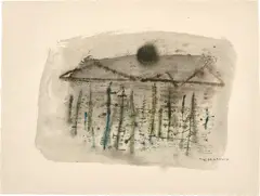 Zao Wou-ki, Untitled, ink and gouache on paper