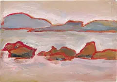 Takeo Yamaguchi, Ookawashima Setting, oil on board