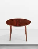 Jacob Kjær, Coffee table, circa 1939, mahogany, brass