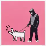 Choose Your Weapon - Bright Pink by Banksy, screenprint in colours on wove paper, sold Jun 2021