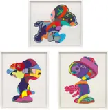 Kaws, Three works: (i) NO ONE'S HOME; (ii) STAY STEADY; (iii) THE THINGS THAT COMFORT, screenprint