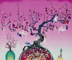 Chiho Aoshima, Japanese Apricot 3 - A Pink Dream, 2007, digital print mounted under Plexiglas
