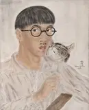 Léonard-Tsuguharu Foujita, Self-Portrait with a Cat