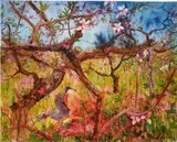 Zhou Chunya, Smell the Flowers, 2008, oil on canvas