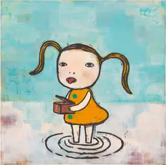Yoshitomo Nara, Pandora's Box, 1990, acrylic on canvas