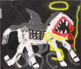 Robert Nava, Angel Shark, 2020, acrylic on canvas