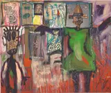 Aboudia, Girl in Green