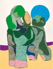 Sunrise by Susumu Kamijo, 2018, oil crayon and pastel pencil on paper, sold Nov 2021