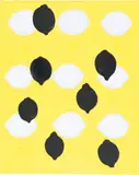 Xiangyu He, 9 Lemons, 2017, pencil and acrylic on canvas