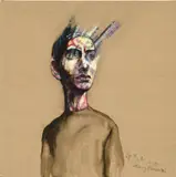 Self-Portrait by Zeng Fanzhi, 2007, oil on canvas, sold Nov 2021