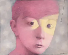 Portrait of a Boy by Zhang Xiaogang, 2004, oil and pencil on paper, sold Nov 2021