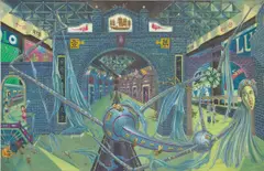 Liu Dahong, Metro Bridge, 1995, oil on canvas