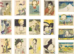 Yoshitomo Nara, In the Floating World (set of 16), 1999, reworked woodcut colour xerox on paper