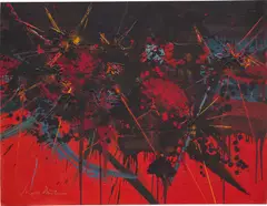 L'Exil Inutile by Georges Mathieu, oil on canvas, offered Nov 2021