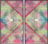 Liu Gang, 47020202, 2020, acrylic and mixed media on paper, in artist's frames, diptych