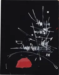 Georges Mathieu, Untitled, 1960, gouache and collage on cardboard