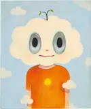 Javier Calleja, Cloud Head, 2017, acrylic on canvas