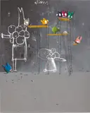 Edgar Plans, Aliens, 2020, oil on canvas