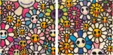 Madsaki, Two works: (i) Homage to Takashi Murakami Flowers HK#C; (ii) Homage to Takashi Murakami Flowers HK#D