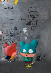 Edgar Plans, Wall Art, 2018, oil on paper