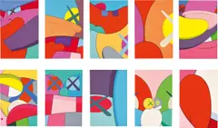 NO REPLY by Kaws, screenprint on paper, sold Nov 2021
