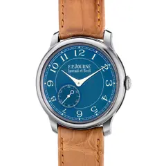 F.P. Journe, A fine and rare tantalum wristwatch with small seconds, chrome blue dial, warranty and presentation box, Circa 2014