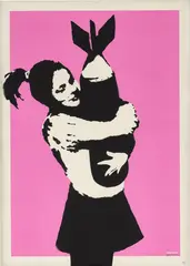 Banksy, Bomb Love, 2004, screenprint in colours on paper