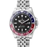Rolex, A fine and attractive stainless steel dual-time wristwatch with date, center seconds, bracelet, guarantee and presentation box