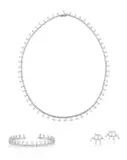 William & Son, A Set of Diamond Necklace, Bracelet and Earrings