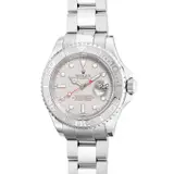 Rolex, A fine, early and attractive stainless steel wristwatch with platinum bezel, center seconds, date, bracelet, guarantee and presentation box