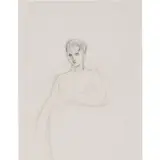 Elizabeth Peyton, Untitled (Male Standing Nude), circa 1990s, pencil on paper