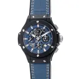 Hublot, A fine and attractive blackened titanium and ceramic skeletonized chronograph wristwatch with date, warranty and box, Circa 2016
