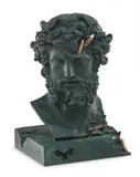 Daniel Arsham, Bronze Eroded Jupiter, 2020, cast bronze, hand-finished Tiffany Green patina