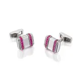 Anton Graff, A Pair of White Gold and Ruby Cufflinks